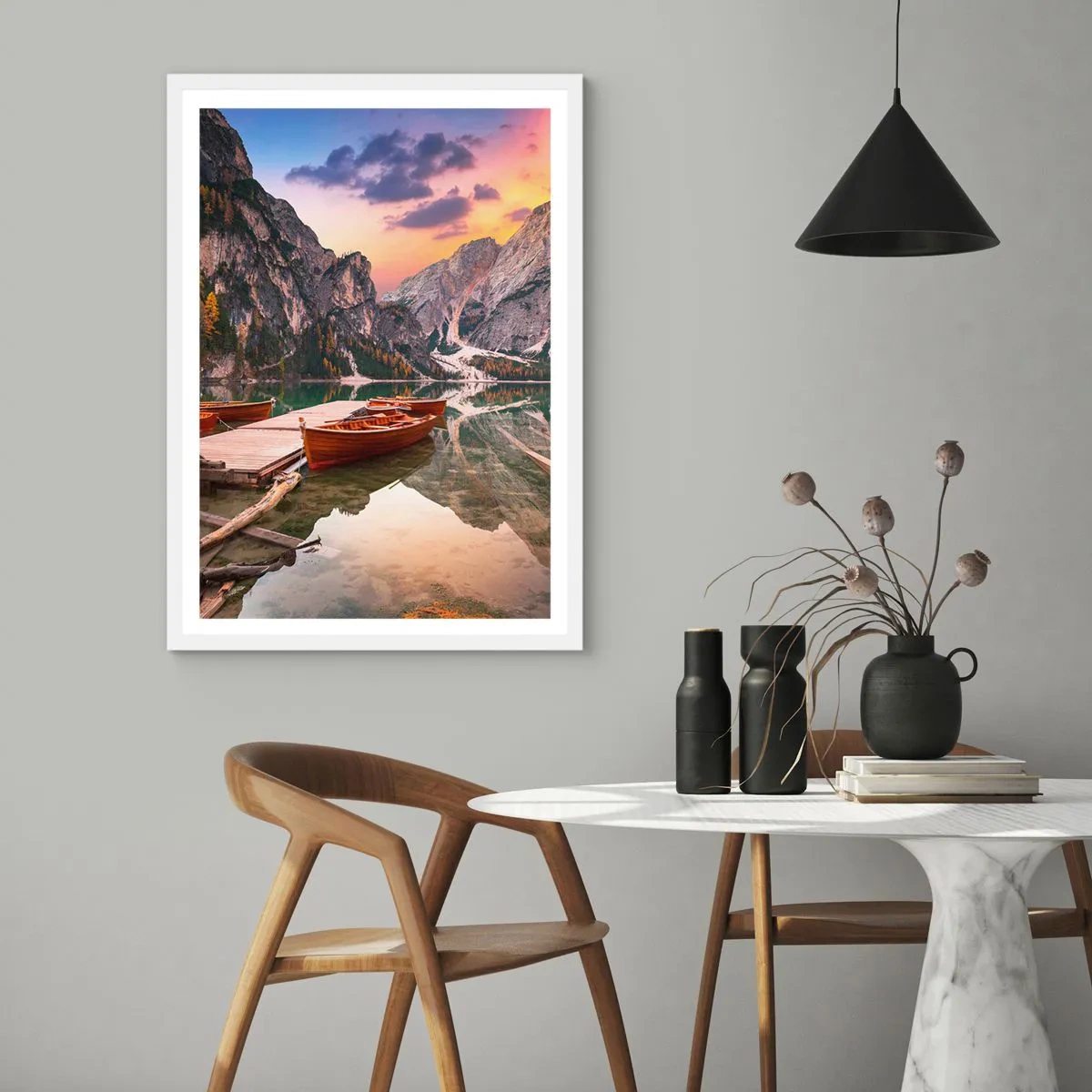 Plakat w białej ramie - Obietnica dnia - 30x40 cm