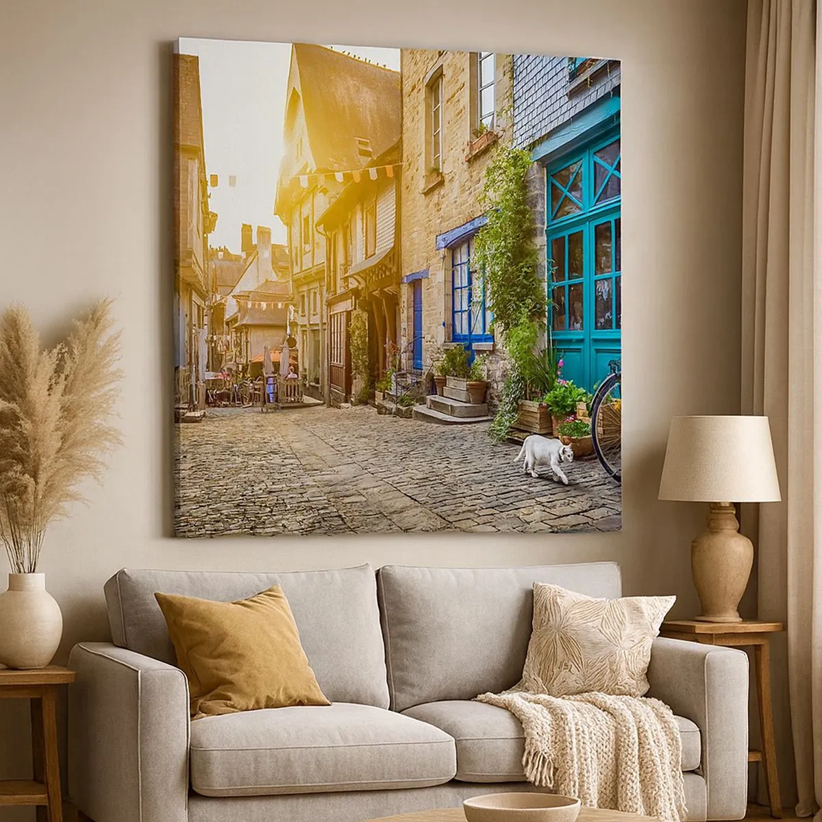 Obraz na płótnie - Biały duch miasteczka - 30x30 cm