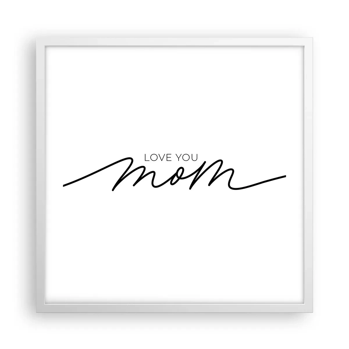 Plakat w białej ramie - Wielkie wzruszenie - 50x50 cm