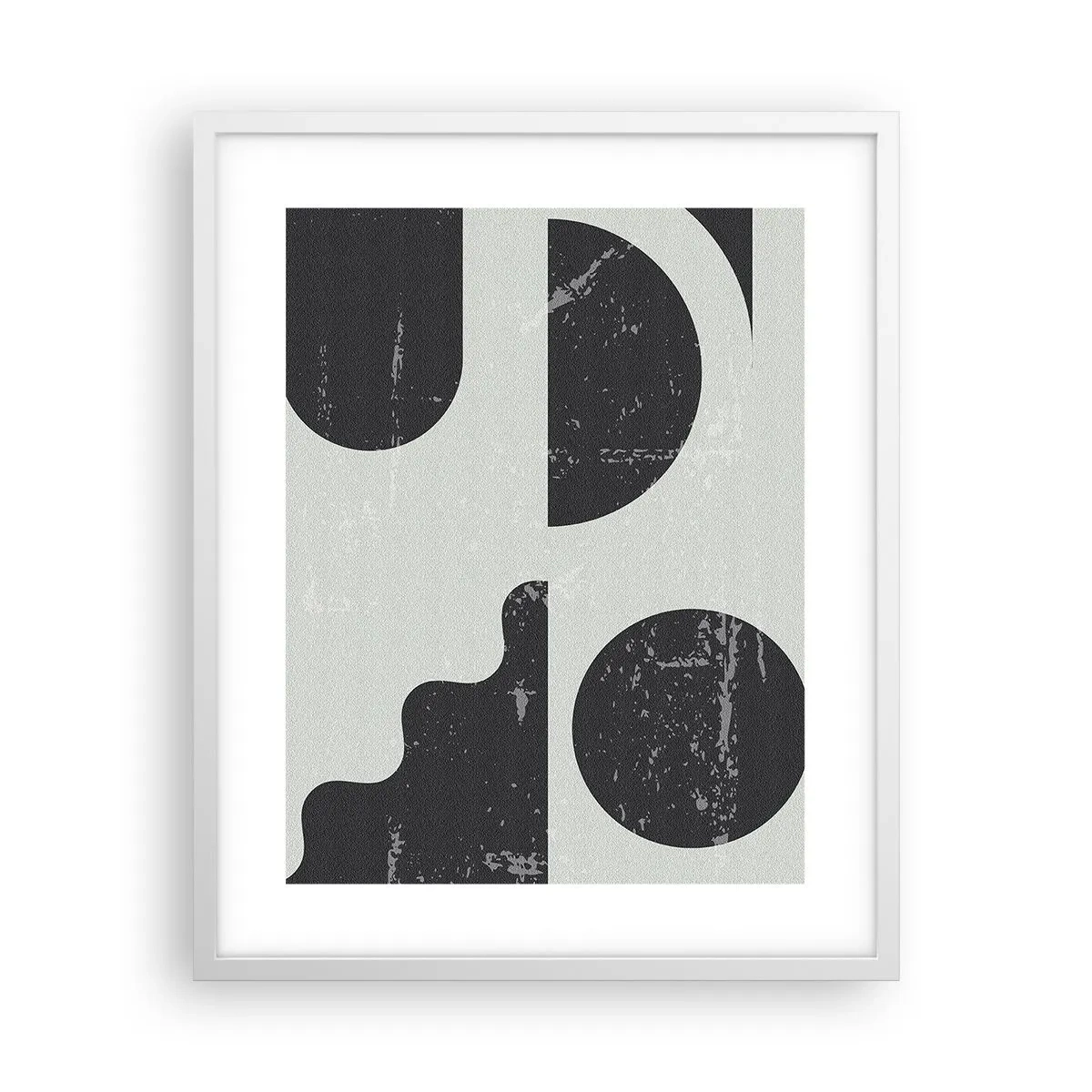 Plakat w białej ramie - Kompozycja ponad i pod - 40x50 cm