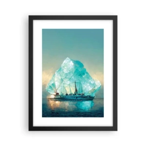 Plakat w czarnej ramie - Arktyczny brylant - 30x40 cm