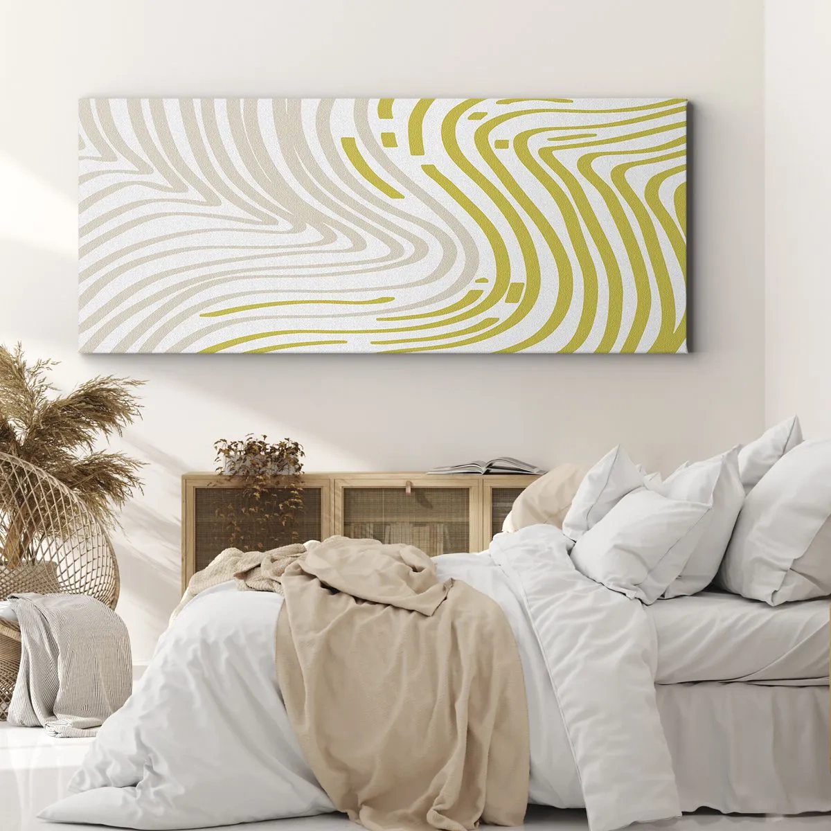 Obraz na płótnie - Kompozycja z łagodnym ugięciem - 100x40 cm