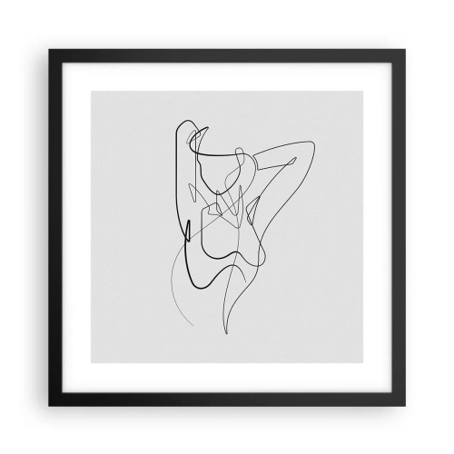 Plakat w czarnej ramie - Naprawdę, jaka jesteś... - 40x40 cm