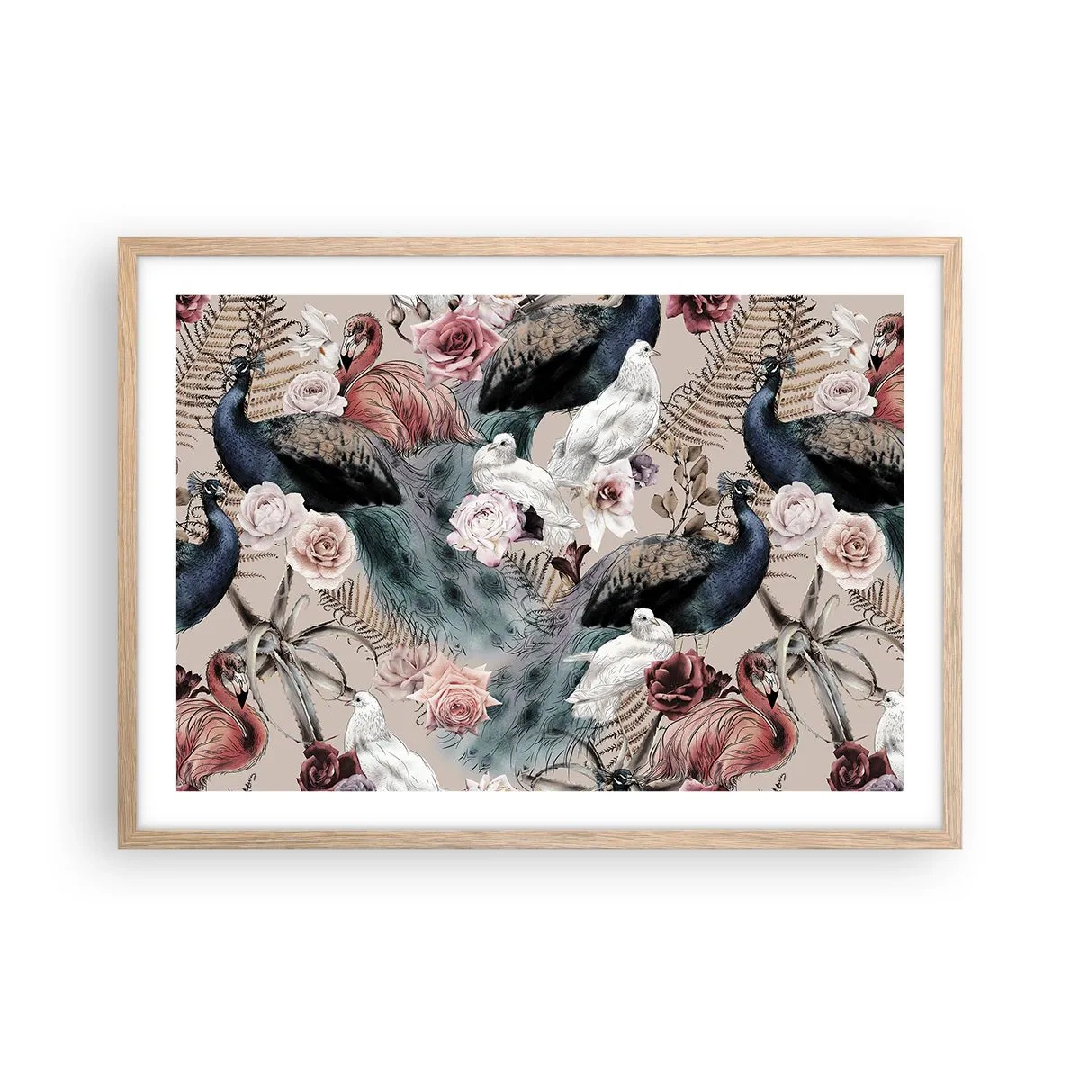 Plakat w ramie jasny dąb - W pałacowym ogrodzie - 70x50 cm