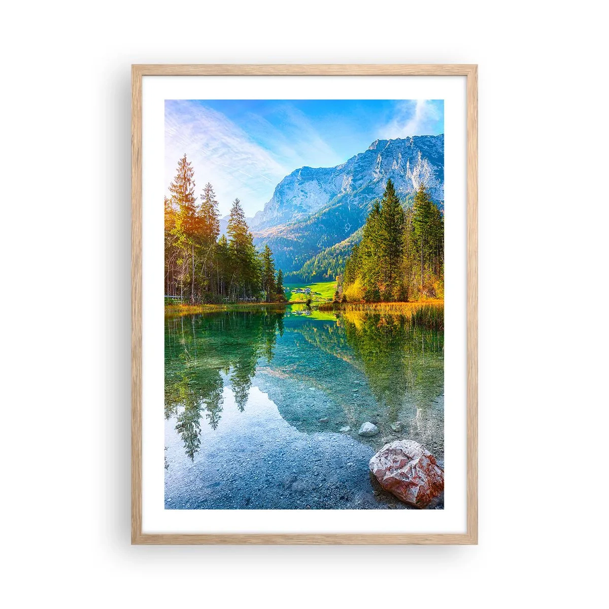 Plakat w ramie jasny dąb - Łagodność jesieni - 50x70 cm