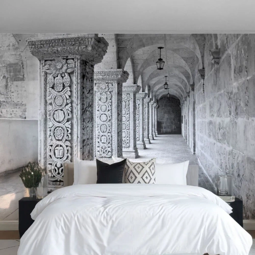 Fototapeta Premium Sand - A dokąd to…? - Architektura, Sztuka, Czarno-Biały - 500x350 cm