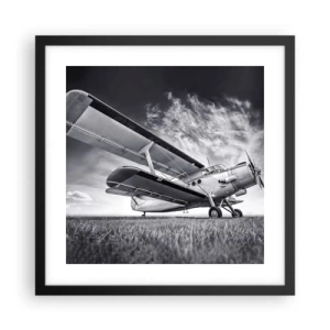 Plakat w czarnej ramie - Skrzydlaty wędrowiec - 40x40 cm