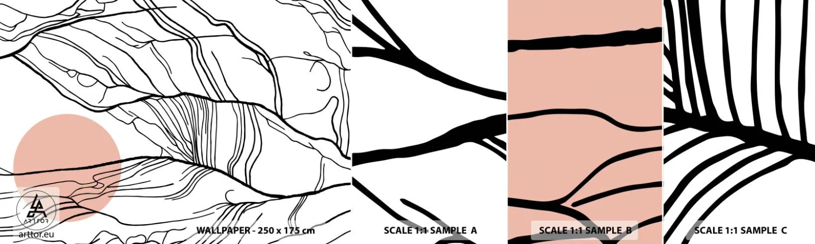 Fototapeta Próbka Samoprzylepna Deluxe Sticker - W sieci gałązek - Abstrakcja, Grafika, Design - 100x30 cm