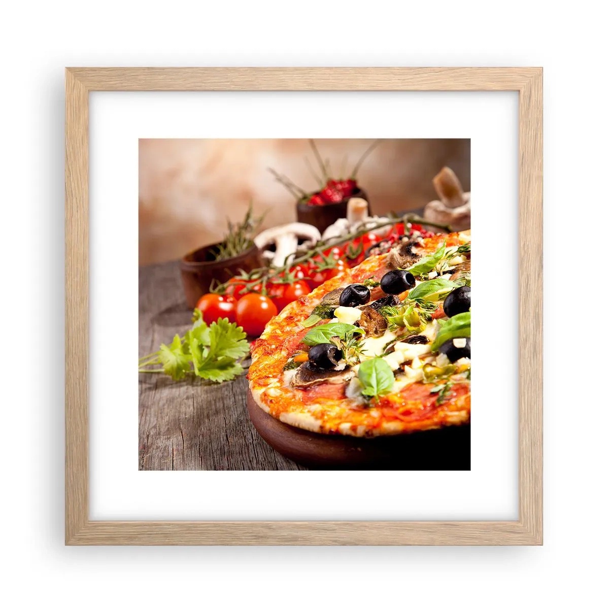 Plakat w ramie jasny dąb - Z tellurycznych ingrediencji - 30x30 cm