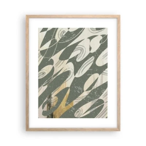 Plakat w ramie jasny dąb - Abstrakcja zrytmizowana - 40x50 cm
