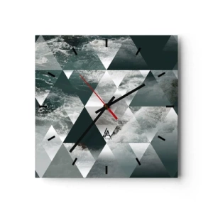 Zegar ścienny - Kryształowa perspektywa - 40x40 cm