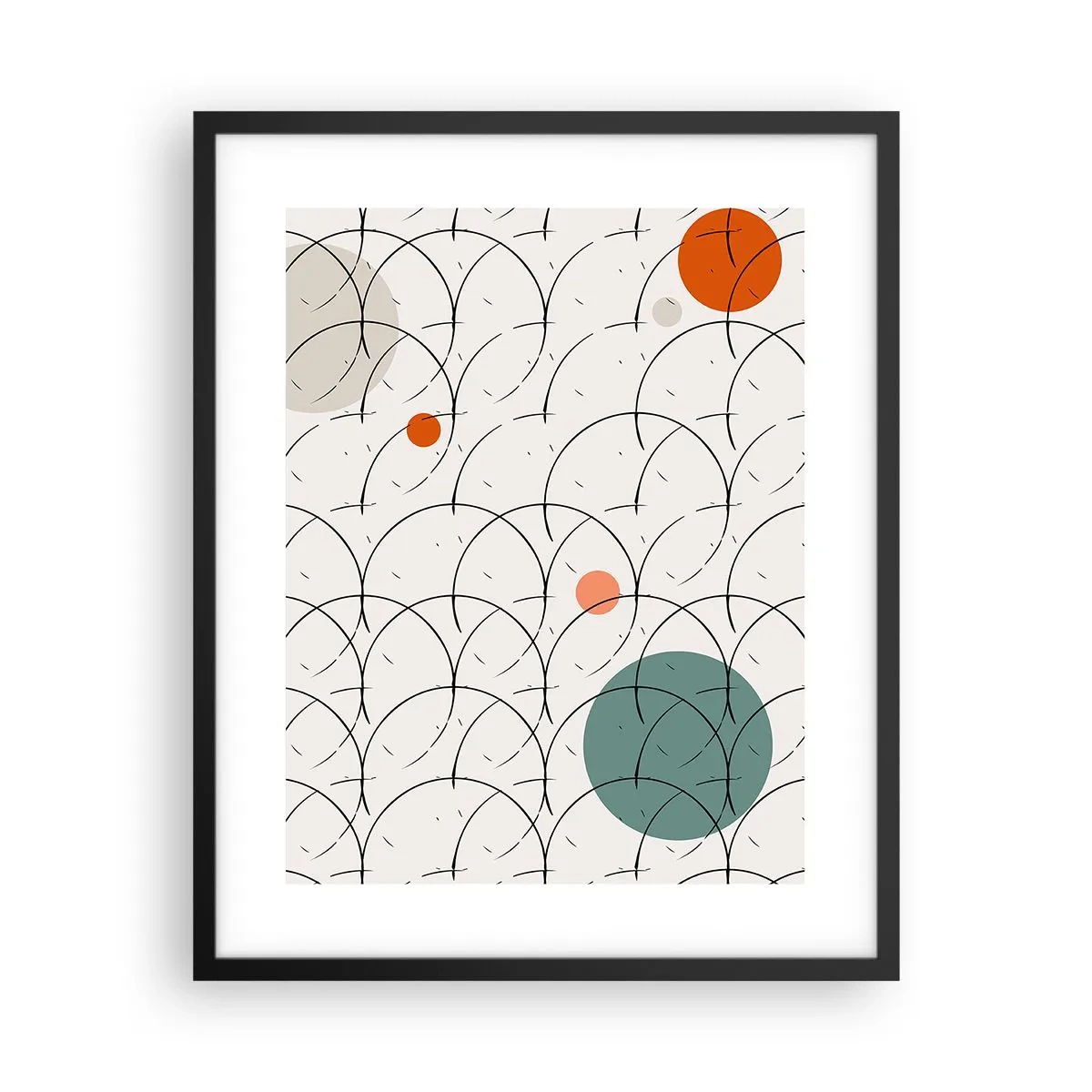 Plakat w czarnej ramie - W pop-artowym duchu - 40x50 cm