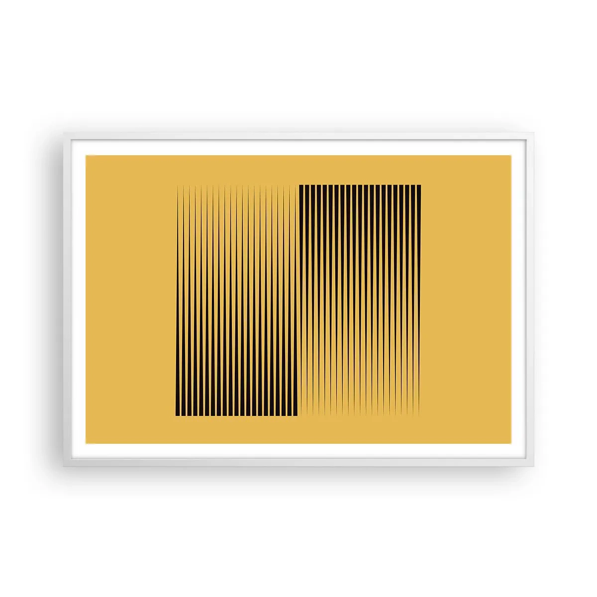 Plakat w białej ramie - Kwadratura przeciwieństw - 100x70 cm