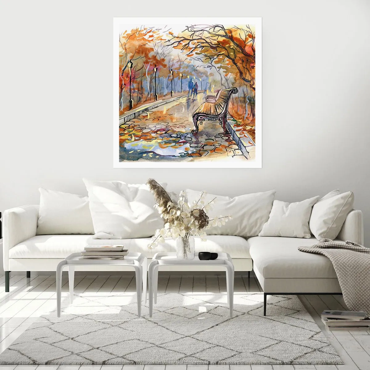 Plakat - Razem powędrować w jesień - 50x50 cm