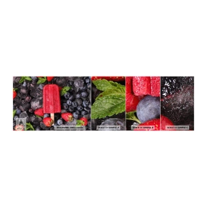 Fototapeta Próbka Standard Eco - Smak gorącego lata - Lody, Owoce, Zdrowie - 100x30 cm