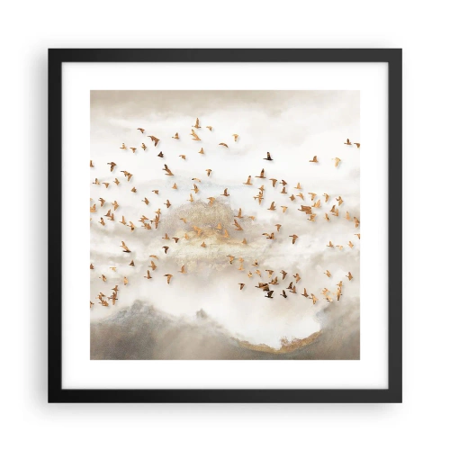 Plakat w czarnej ramie - Już czas… - 40x40 cm