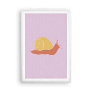 Plakat w białej ramie - Nie ma pośpiechu - 61x91 cm