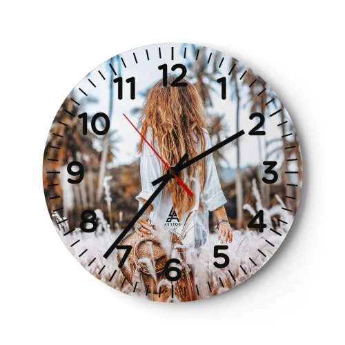 Zegar ścienny - Zrodzona z puchu traw - 30x30 cm