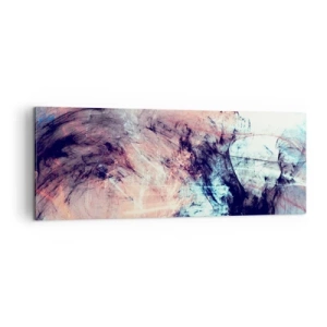 Obraz na płótnie - Abstrakcyjna kompozycja w pastelowych i ciemnych tonach - 140x50cm - Poczuj wiatr - Nowoczesna dekoracja ścienna do salonu i sypialni ARTTOR