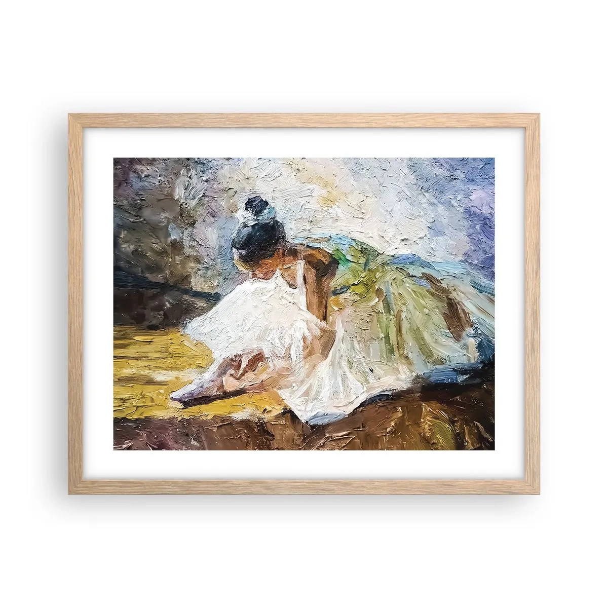 Plakat w ramie jasny dąb - Z obrazu Degasa - 50x40 cm