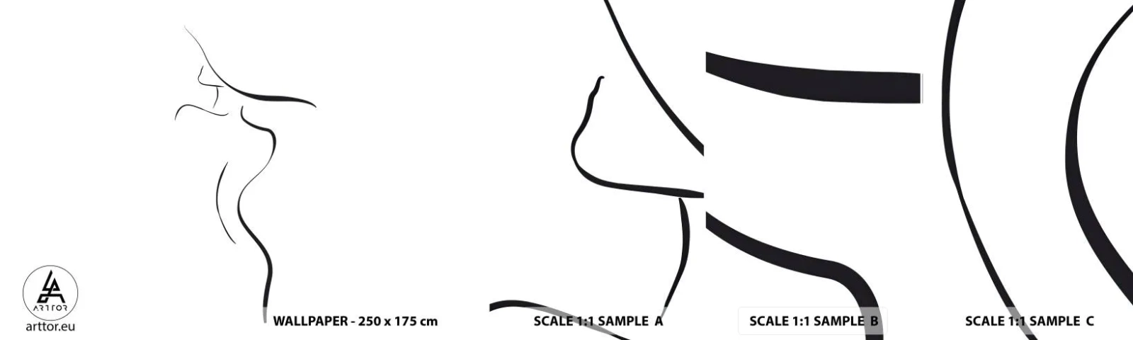 Fototapeta Próbka Samoprzylepna Deluxe Sticker - Nieuchwytna jak fala - Abstrakcja, Ciało Kobiety, Kobieta W Kapeluszu - 100x30 cm