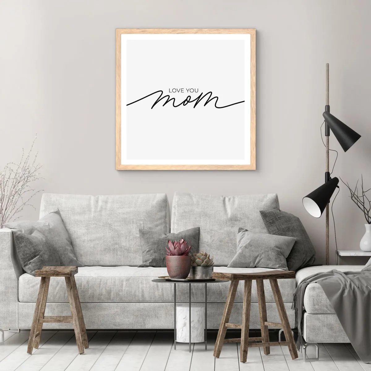 Plakat w ramie jasny dąb - Wielkie wzruszenie - 40x40 cm