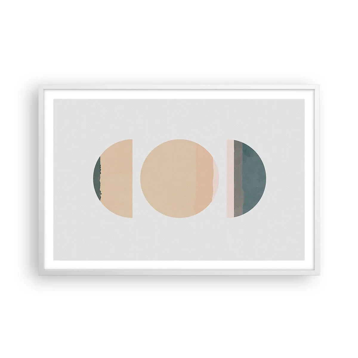 Plakat w białej ramie - Koło za kołem - 91x61 cm