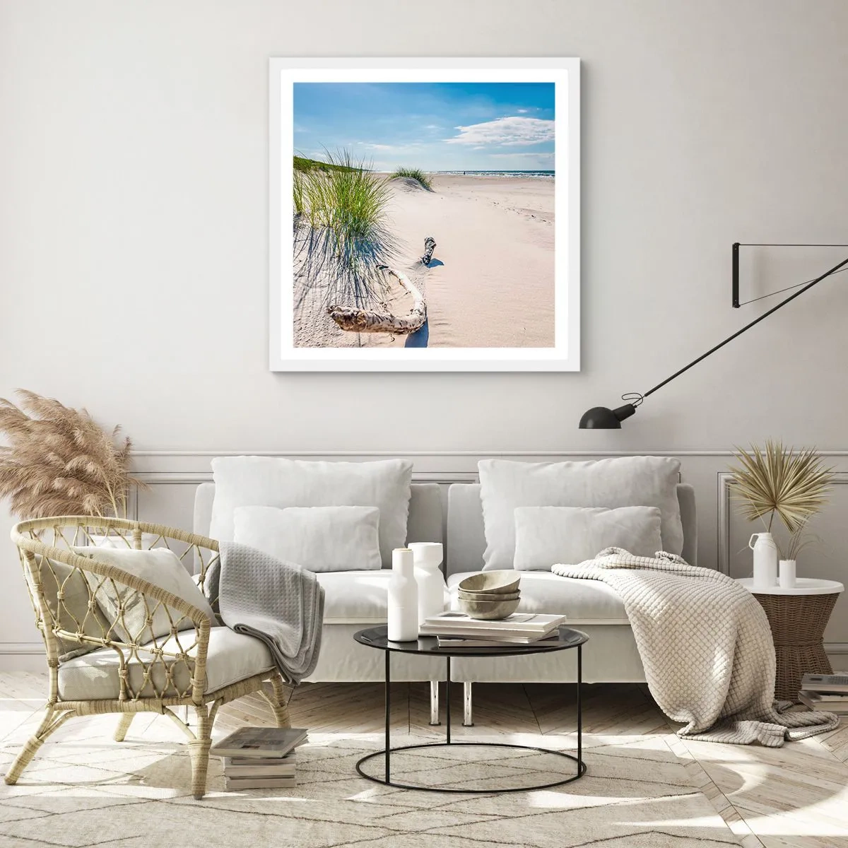 Plakat w białej ramie - Najpiękniejsza? Bałtycka - 40x40 cm