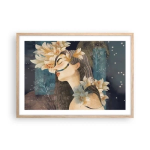 Plakat w ramie jasny dąb - Baśń o królewnie z liliami - 70x50 cm