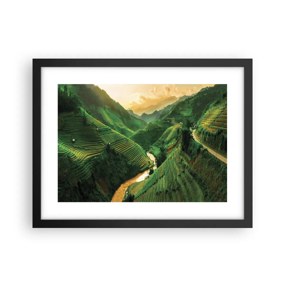 Plakat w czarnej ramie - Wietnamska dolina - 40x30 cm