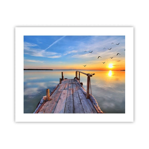 Plakat - Iść przed siebie ku słońcu - 50x40 cm