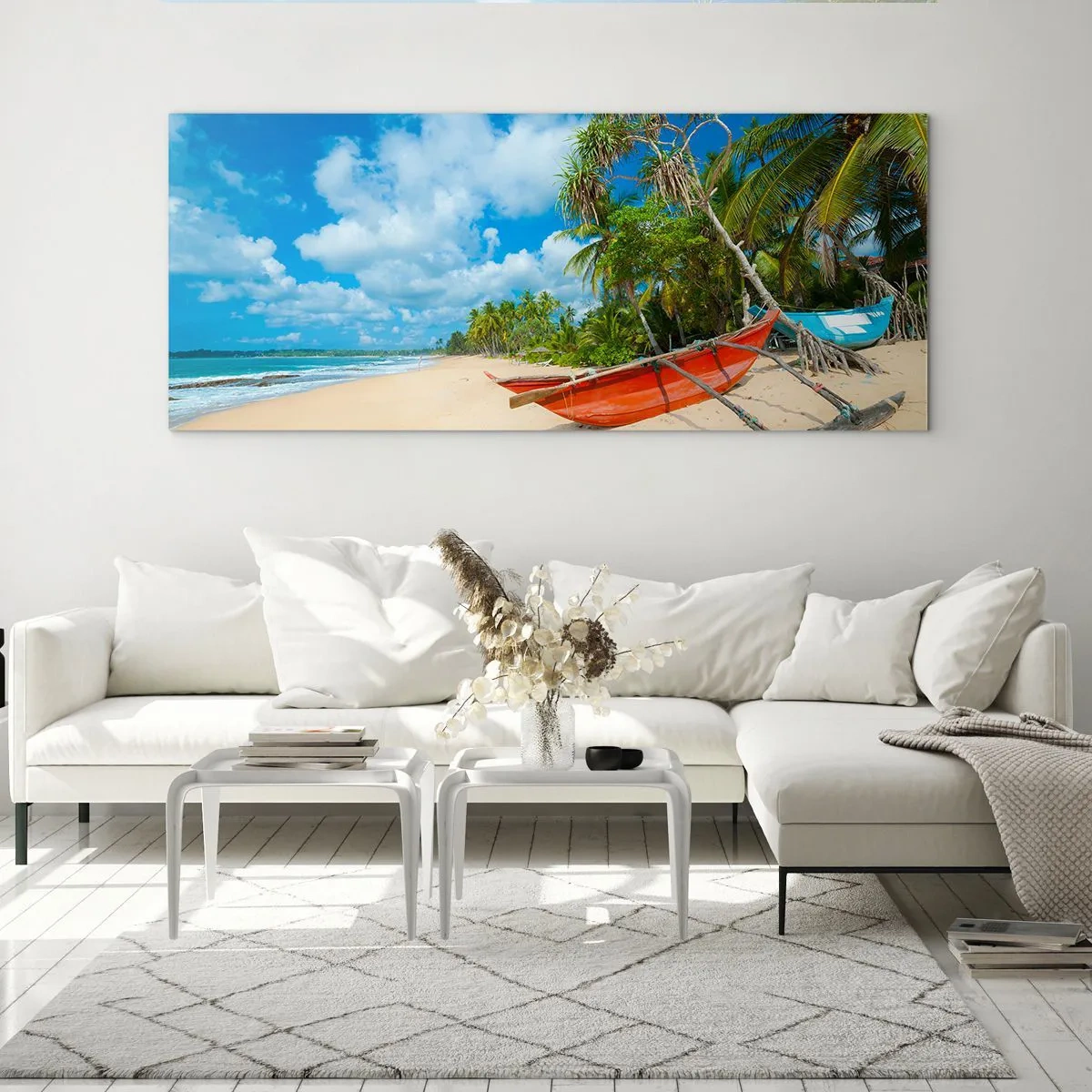 Obraz na szkle - Urok tropików - 90x30 cm