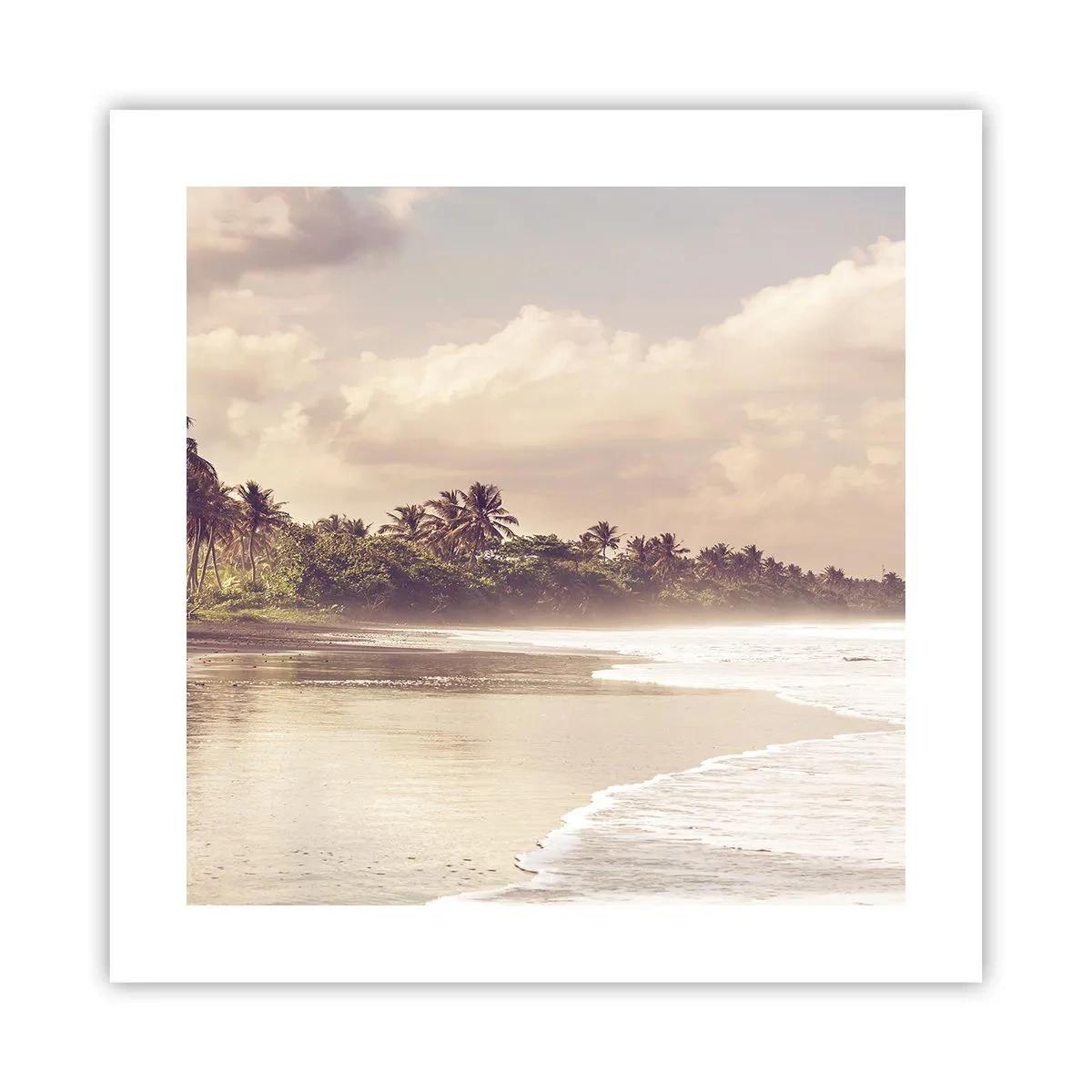 Plakat - Pieszczota fal - 40x40 cm