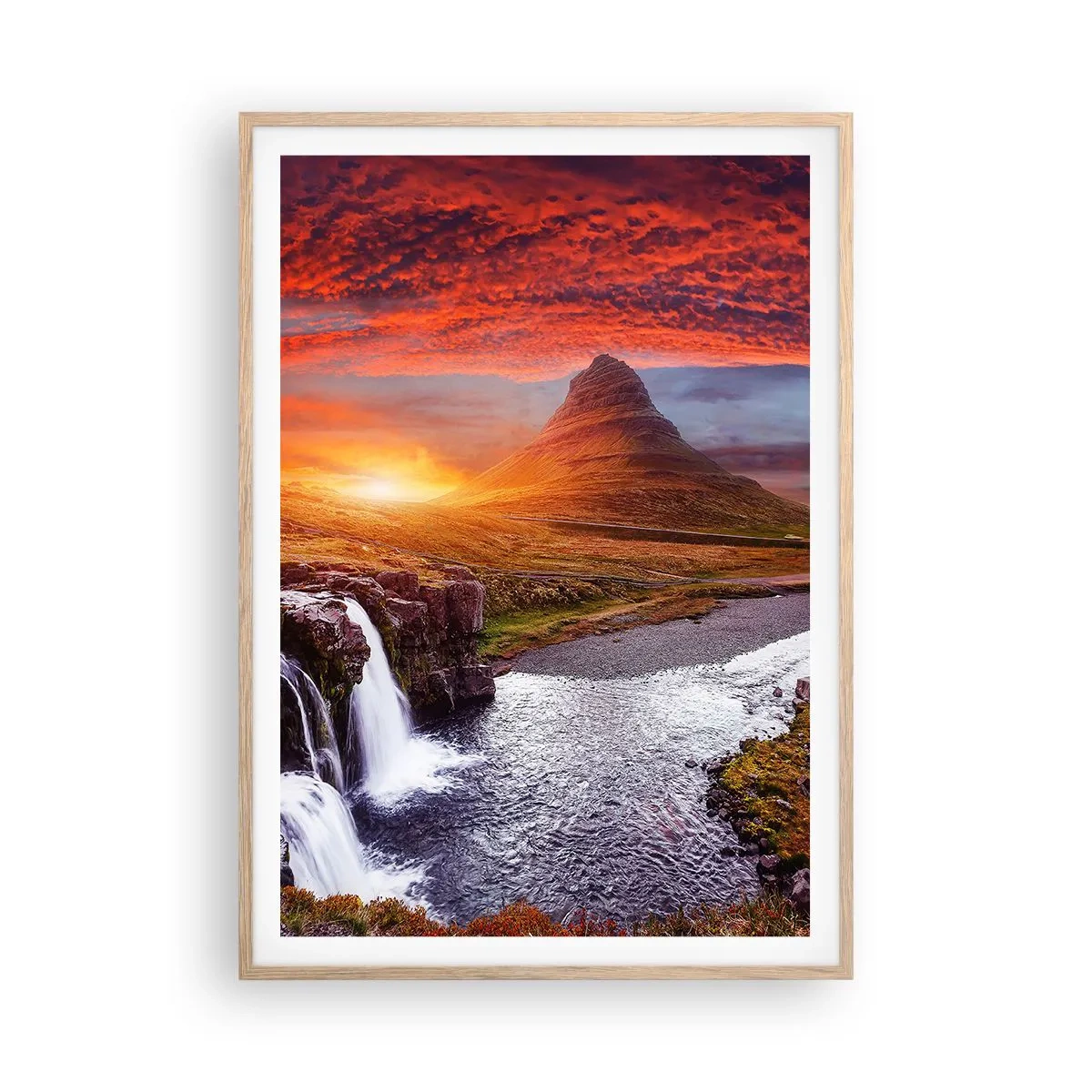 Plakat w ramie jasny dąb - Widok Śródziemia - 70x100 cm