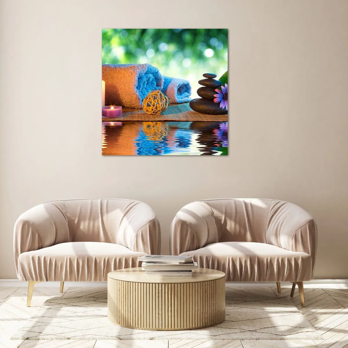 Obraz na szkle - Czas dla ciała - 40x40 cm