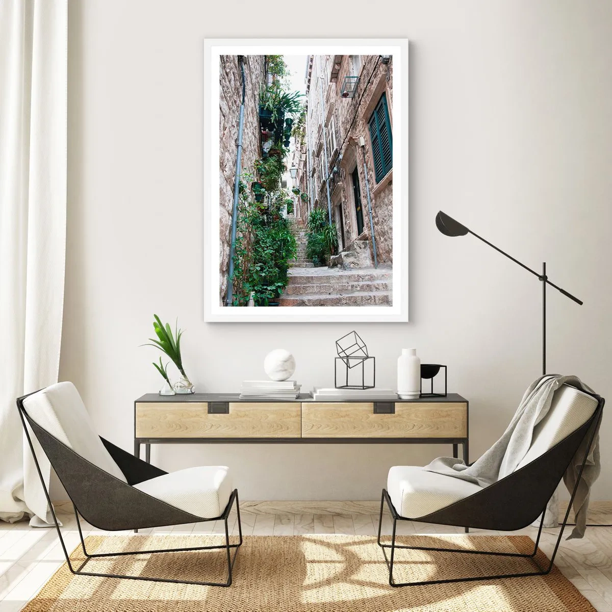 Plakat w białej ramie - Starego miasta czar - 70x100 cm