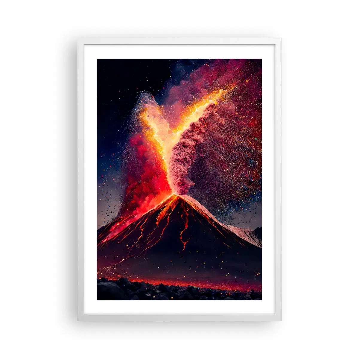 Plakat w białej ramie - Piękno i groza - 50x70 cm