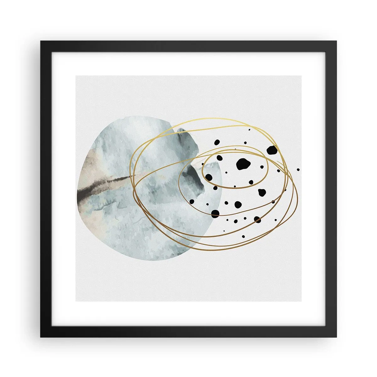 Plakat w czarnej ramie - W objęciach przestrzeni - 40x40 cm