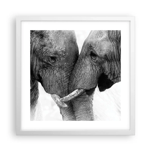 Plakat w białej ramie - Serdeczne wyznanie - 40x40 cm