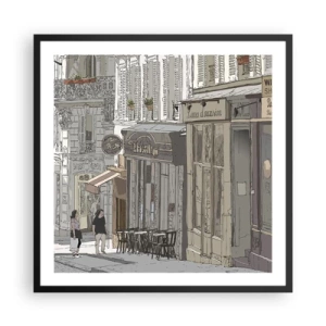 Plakat w czarnej ramie - Miejskie radości - 60x60 cm