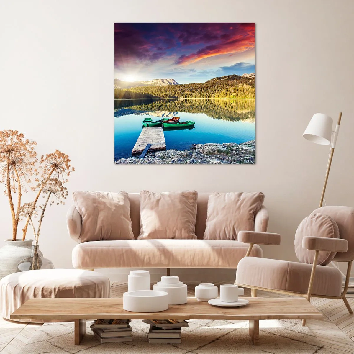 Obraz na płótnie - Nad wodą gładką jak lustro - 40x40 cm