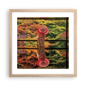 Plakat w ramie jasny dąb - W świątyni natury - 40x40 cm