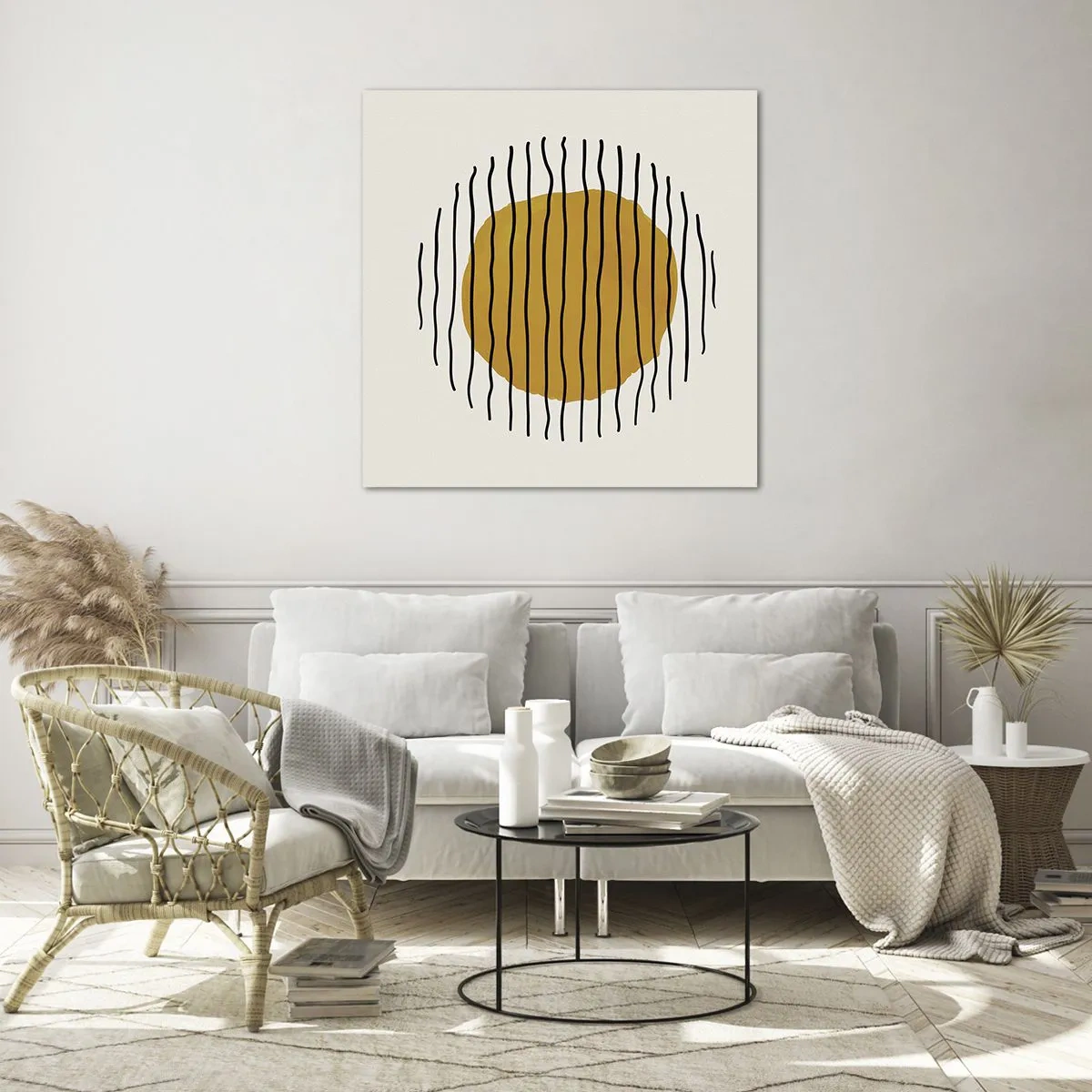 Obraz na szkle - Abstrakcja drżąca od żaru - 60x60 cm