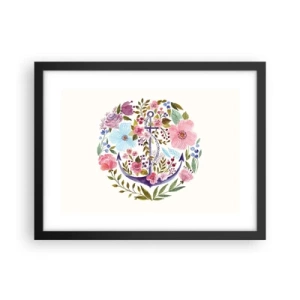 Plakat w czarnej ramie - Dobry sen żeglarza - 40x30 cm