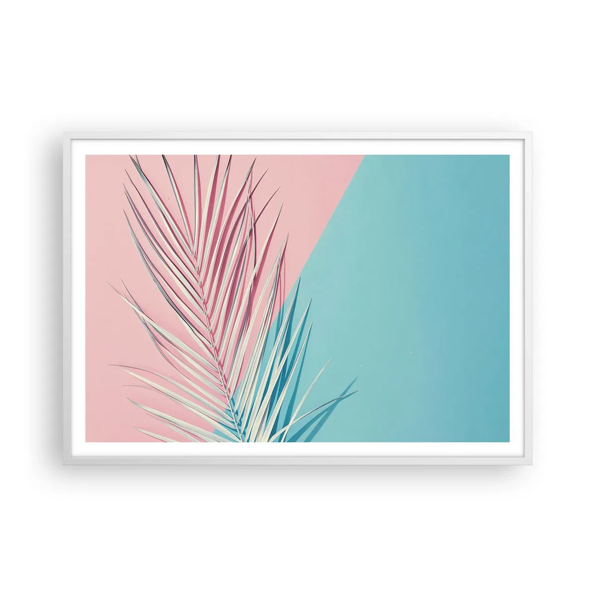 Plakat w białej ramie - Tropikalna impresja - 100x70 cm