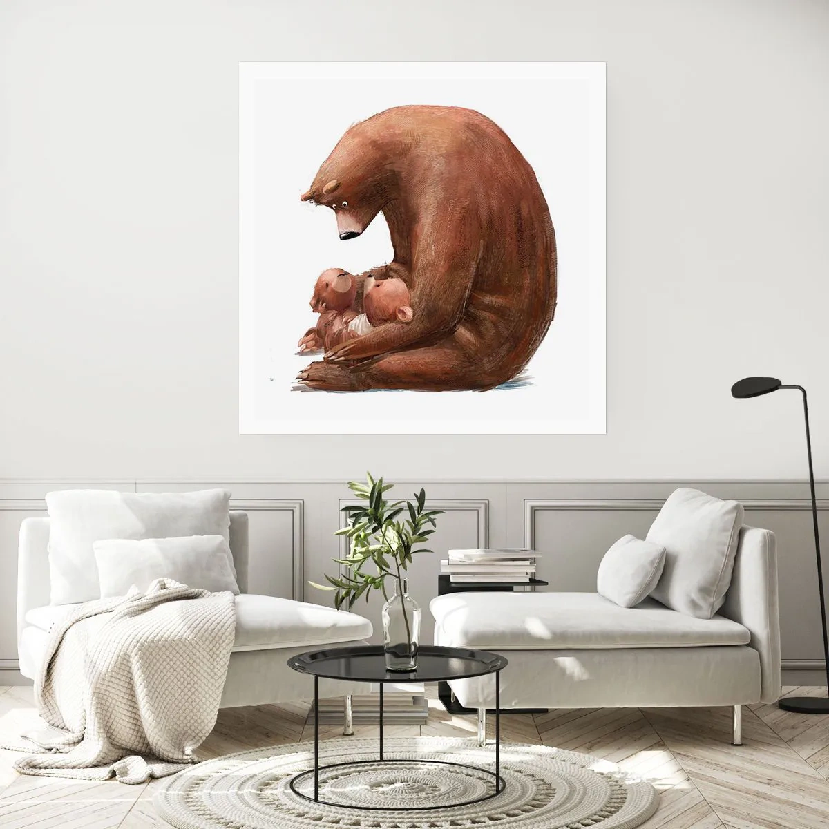 Plakat - Słodkich snów, dzieciaki - 50x50 cm