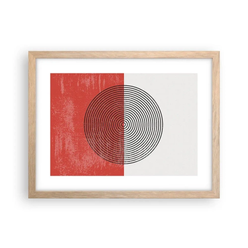 Plakat w ramie jasny dąb - W samo sedno - 40x30 cm