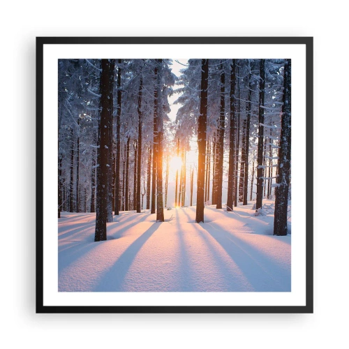 Plakat w czarnej ramie - Wyraźnie czarno na białym - 60x60 cm