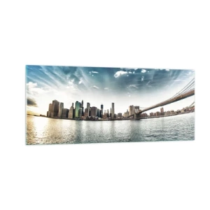 Obraz na szkle - Szklana wyspa - 100x40 cm