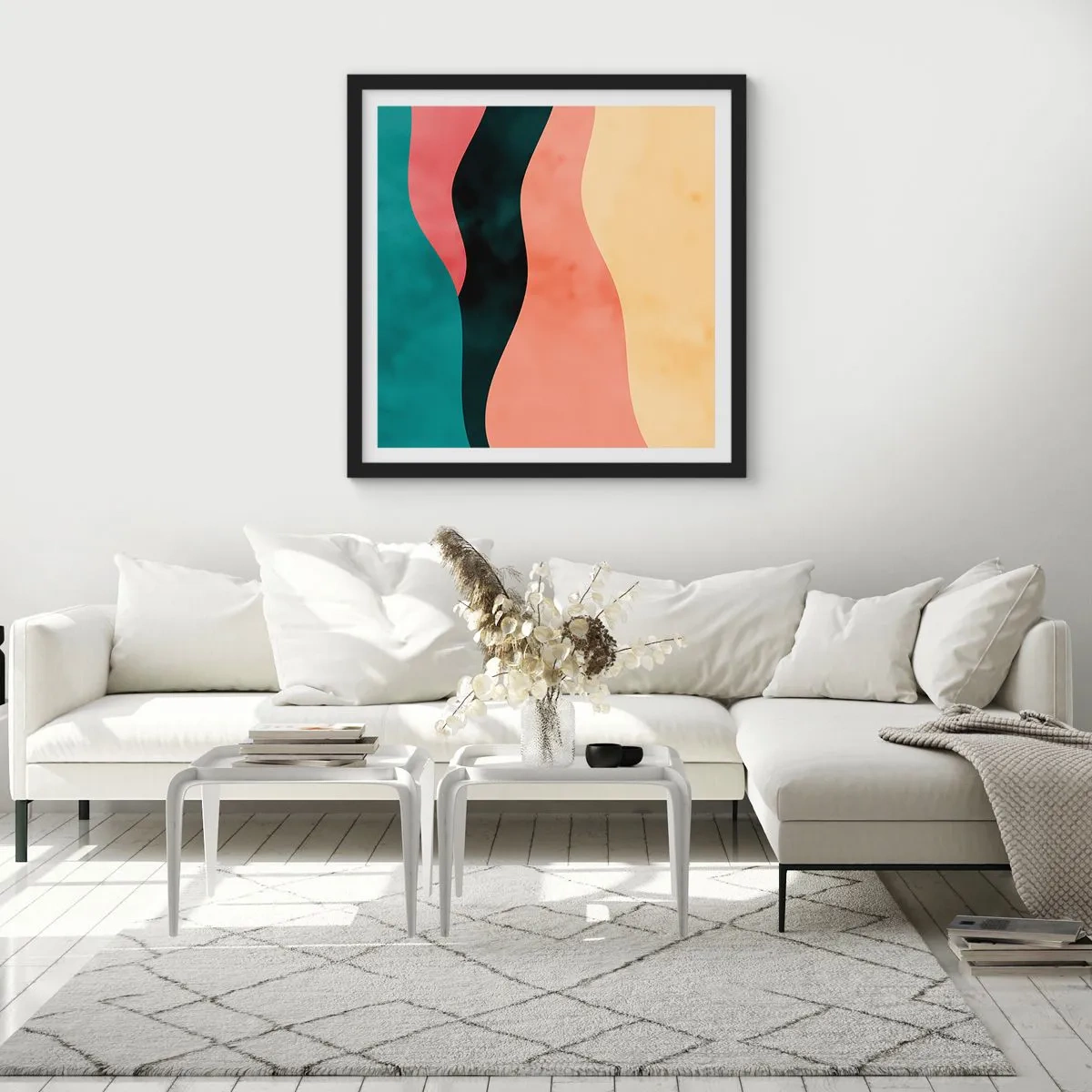 Plakat w czarnej ramie - Zgodna niezgodność - 50x50 cm